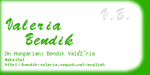 valeria bendik business card